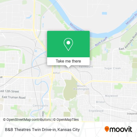 B&B Theatres Twin Drive-in map