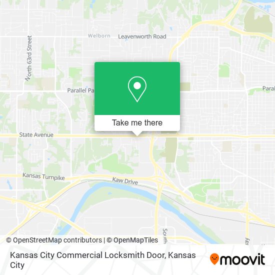 Mapa de Kansas City Commercial Locksmith Door