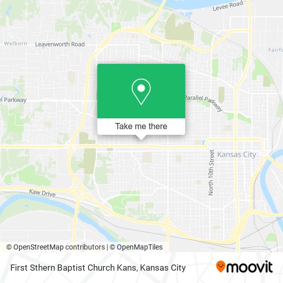 First Sthern Baptist Church Kans map