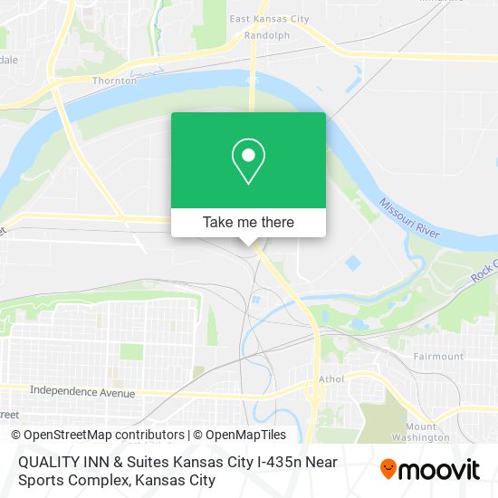 QUALITY INN & Suites Kansas City I-435n Near Sports Complex map