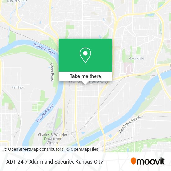 Mapa de ADT 24 7 Alarm and Security