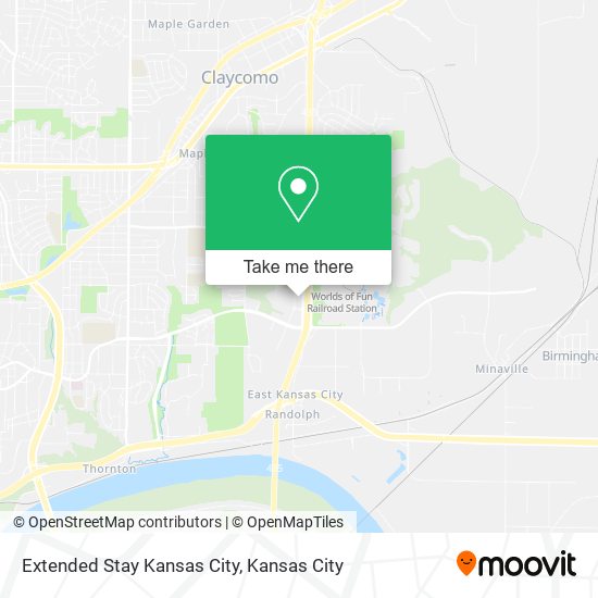 Extended Stay Kansas City map