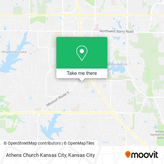 Athens Church Kansas City map
