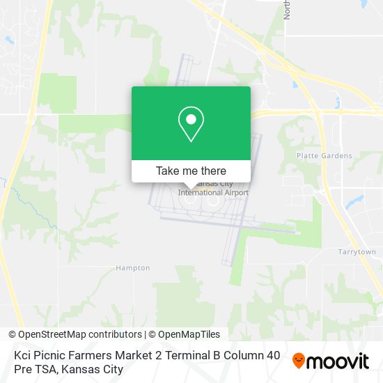 Mapa de Kci Picnic Farmers Market 2 Terminal B Column 40 Pre TSA