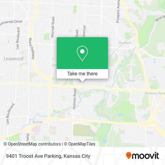 9401 Troost Ave Parking map