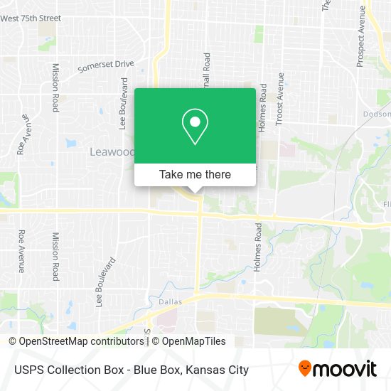 Mapa de USPS Collection Box - Blue Box