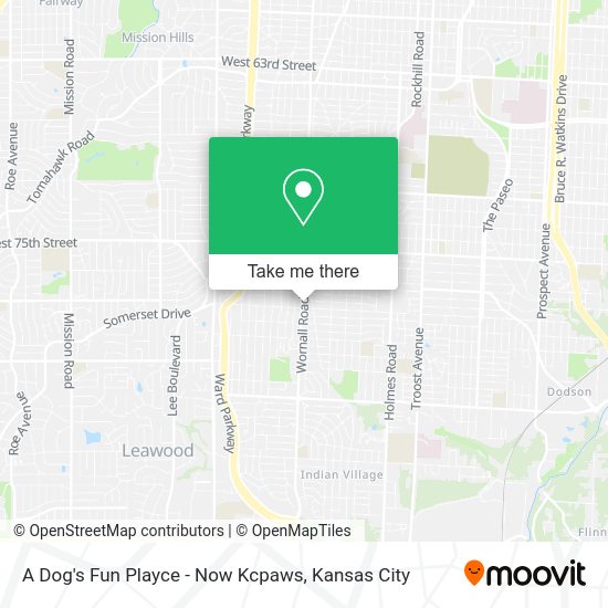 A Dog's Fun Playce - Now Kcpaws map