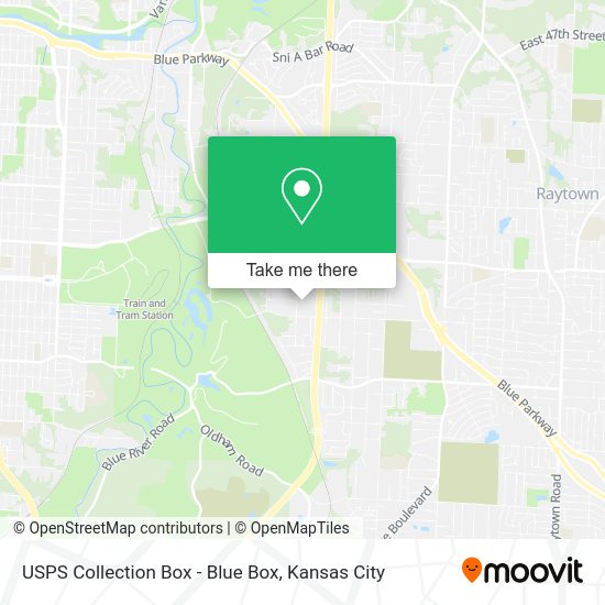 Mapa de USPS Collection Box - Blue Box