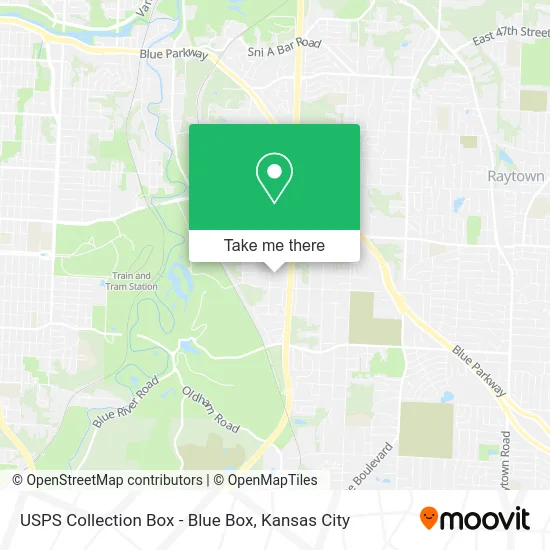Mapa de USPS Collection Box - Blue Box