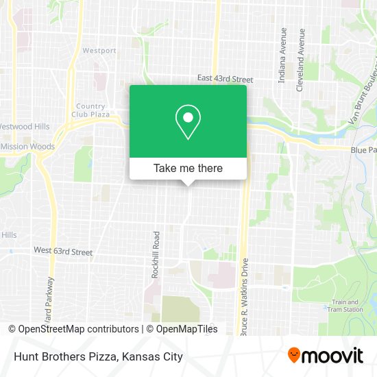 Hunt Brothers Pizza map