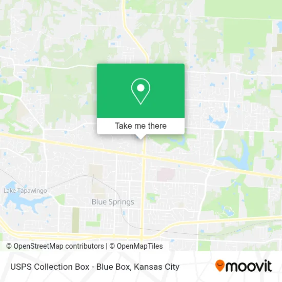 USPS Collection Box - Blue Box map