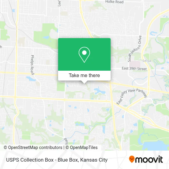 USPS Collection Box - Blue Box map