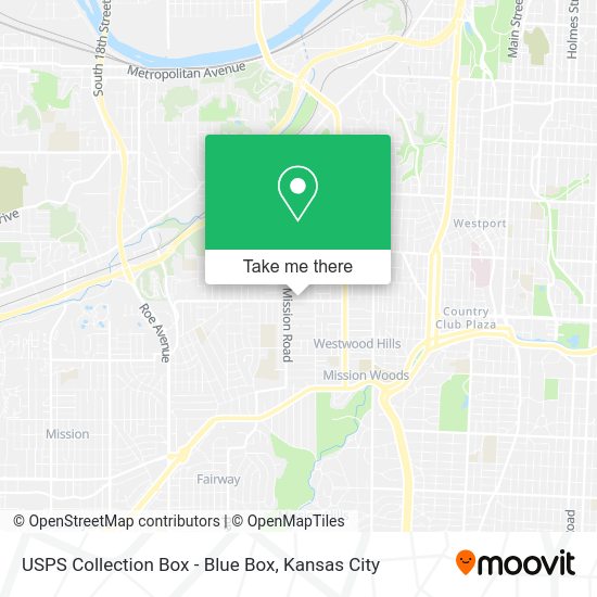 USPS Collection Box - Blue Box map