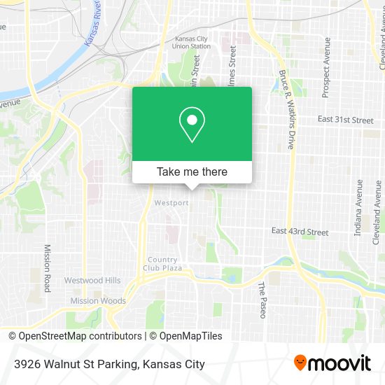 Mapa de 3926 Walnut St Parking