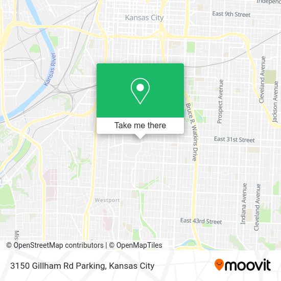 Mapa de 3150 Gillham Rd Parking