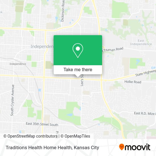 Traditions Health Home Health map