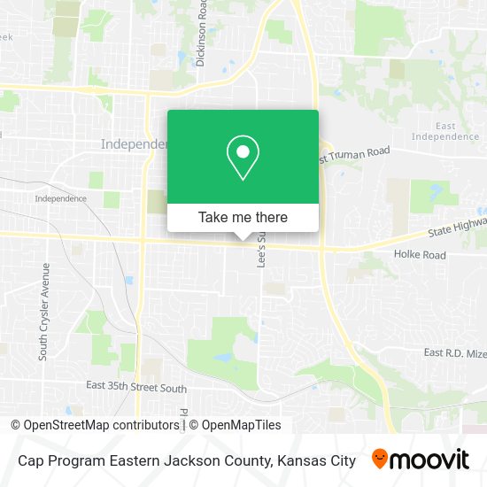 Mapa de Cap Program Eastern Jackson County