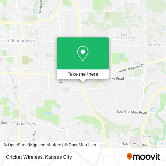 Mapa de Cricket Wireless
