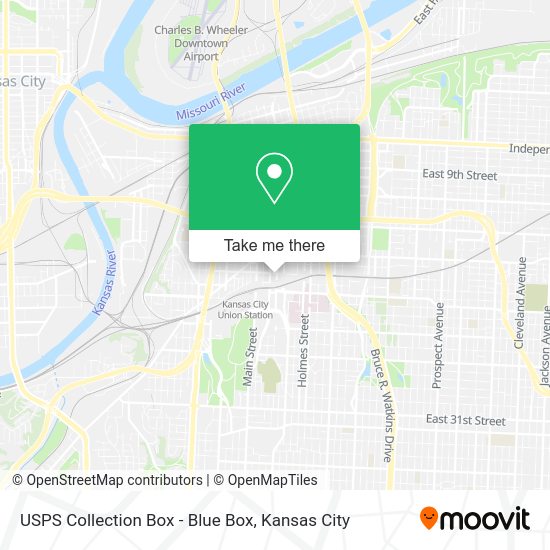 USPS Collection Box - Blue Box map