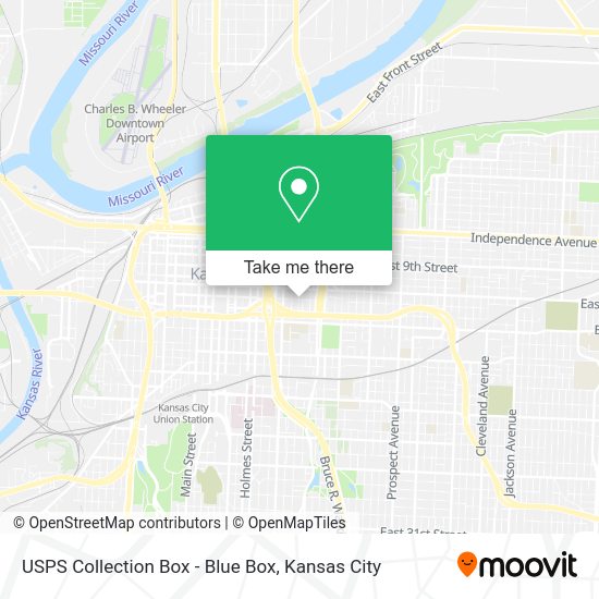 Mapa de USPS Collection Box - Blue Box