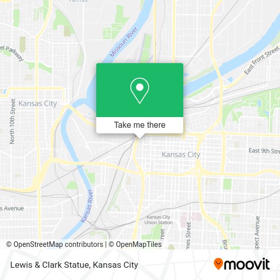 Lewis & Clark Statue map