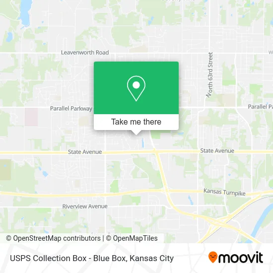 USPS Collection Box - Blue Box map
