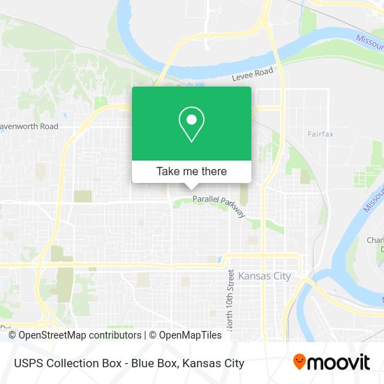 Mapa de USPS Collection Box - Blue Box