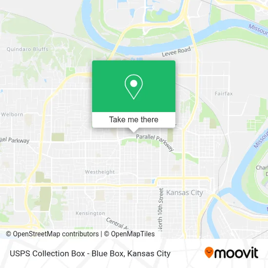 USPS Collection Box - Blue Box map