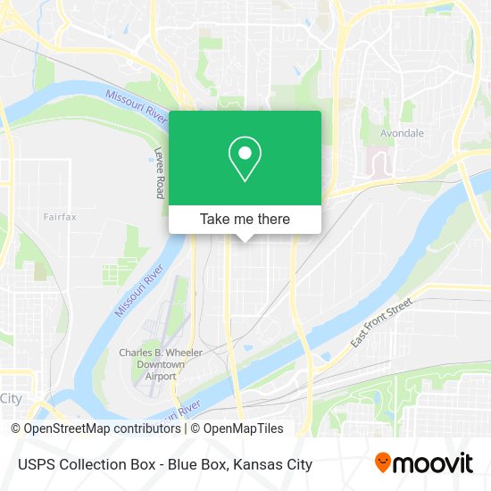 Mapa de USPS Collection Box - Blue Box