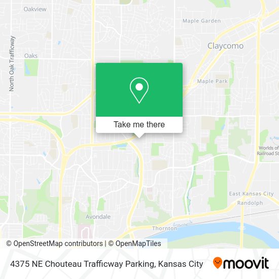 Mapa de 4375 NE Chouteau Trafficway Parking