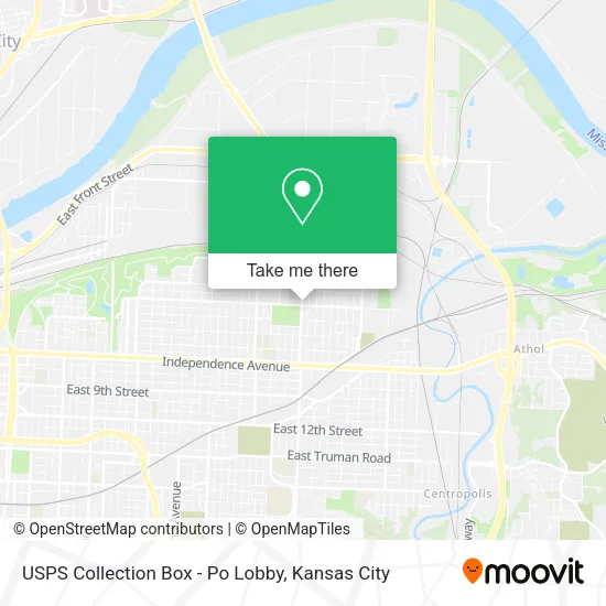 Mapa de USPS Collection Box - Po Lobby