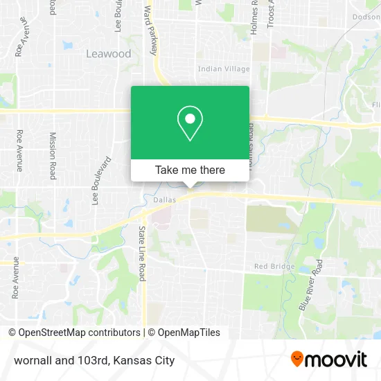 wornall and 103rd map