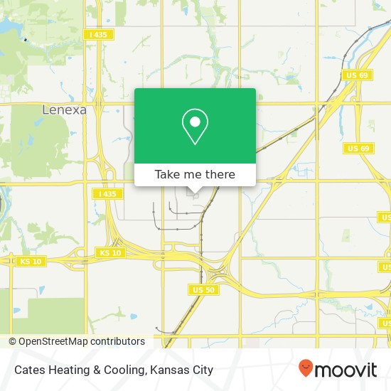 Cates Heating & Cooling map