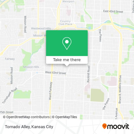 Mapa de Tornado Alley