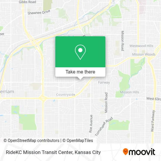 RideKC Mission Transit Center map