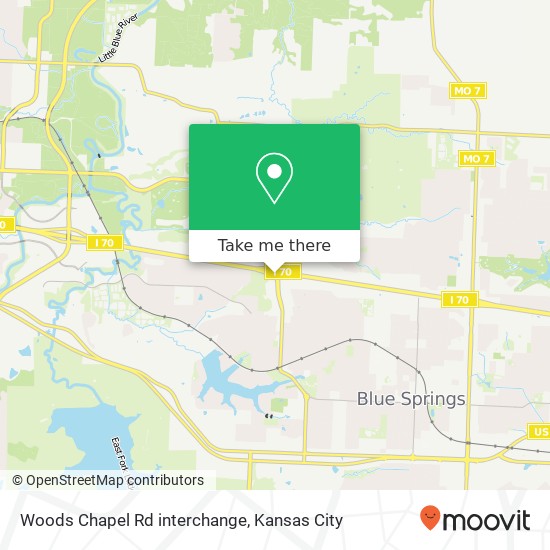 Woods Chapel Rd interchange map