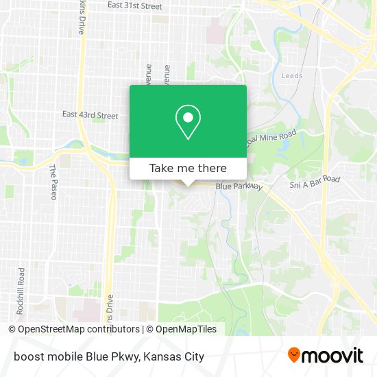 boost mobile Blue Pkwy map
