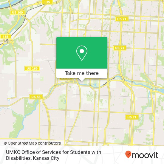 UMKC Office of Services for Students with Disabilities map