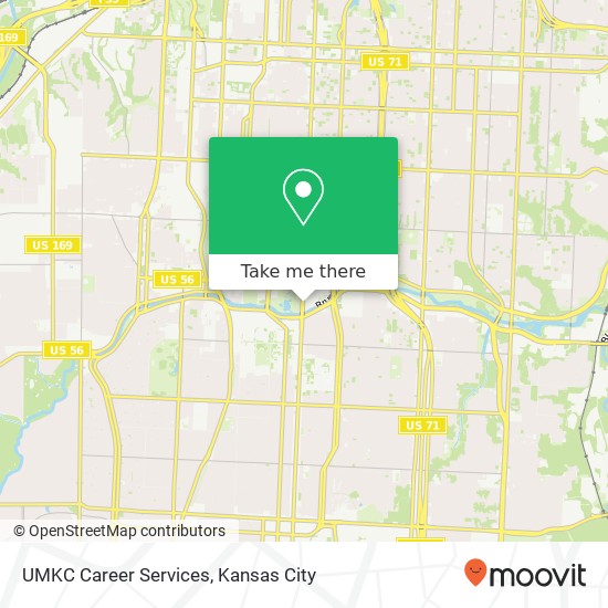 Mapa de UMKC Career Services