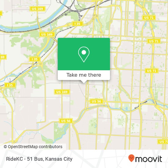 RideKC - 51 Bus map