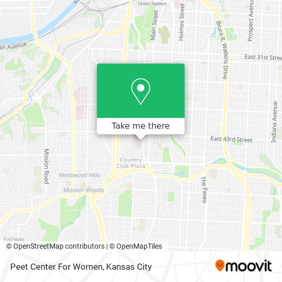 Peet  Center For Women map
