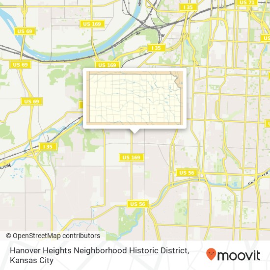 Mapa de Hanover Heights Neighborhood Historic District