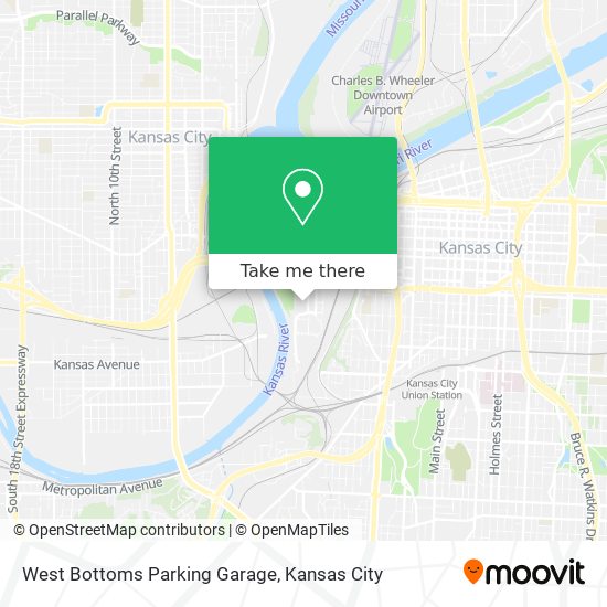 Mapa de West Bottoms Parking Garage