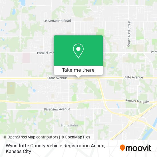 Wyandotte County Vehicle Registration Annex map