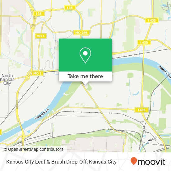 Kansas City Leaf & Brush Drop-Off map