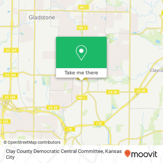 Mapa de Clay County Democratic Central Committee