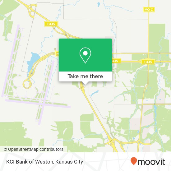 KCI Bank of Weston map