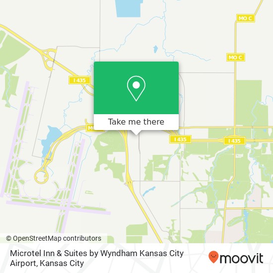 Mapa de Microtel Inn & Suites by Wyndham Kansas City Airport
