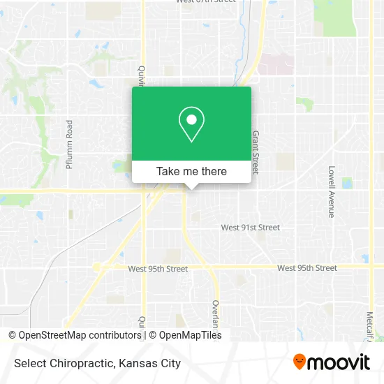 Select Chiropractic map
