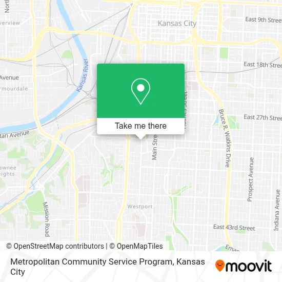 Metropolitan Community Service Program map